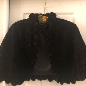 Faux Persian Lamb Capelet